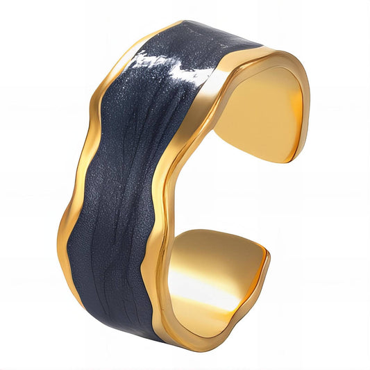 18K gold plated Stainless steel finger ring, Mashalla