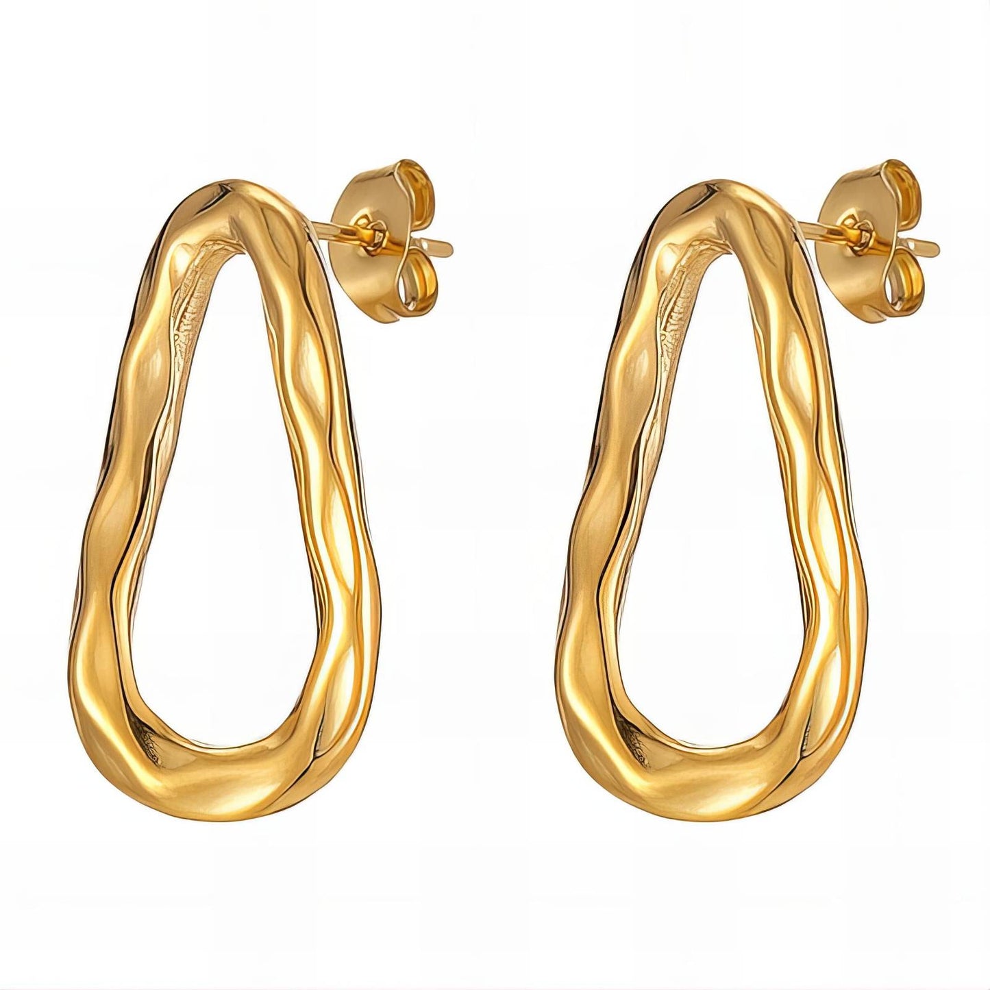 18K gold plated Stainless steel earrings, Mashalla