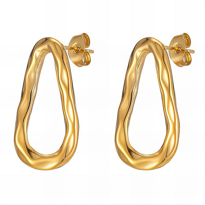 18K gold plated Stainless steel earrings, Mashalla