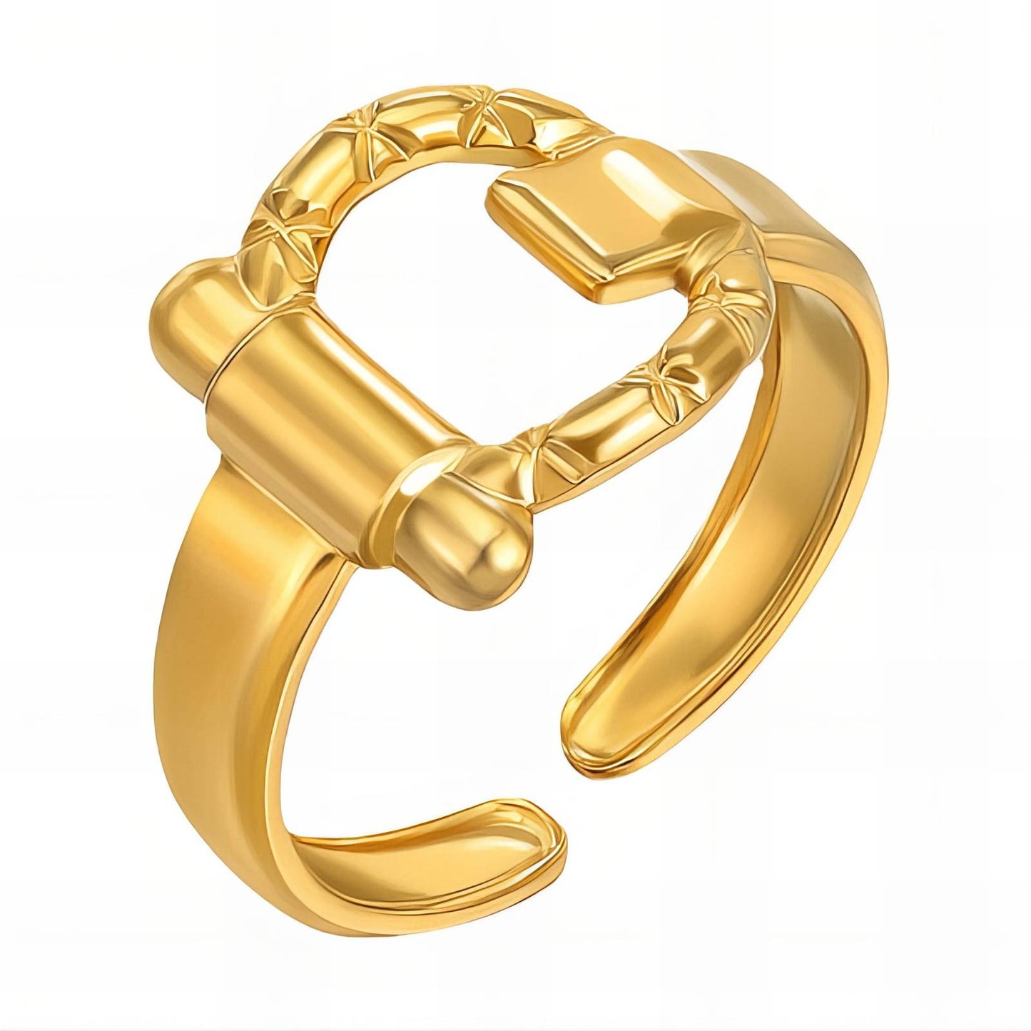 18K gold plated Stainless steel finger ring, Mashalla