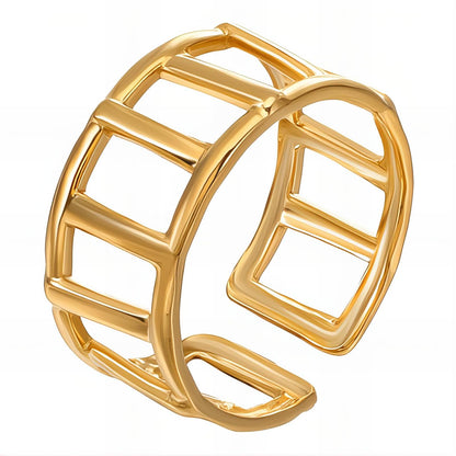 18K gold plated Stainless steel finger ring, Mashalla