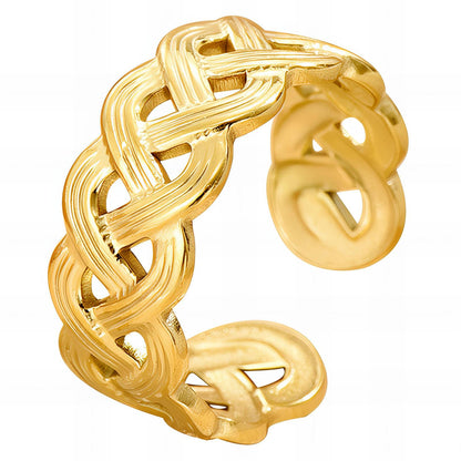 18K gold plated Stainless steel finger ring, Mashalla