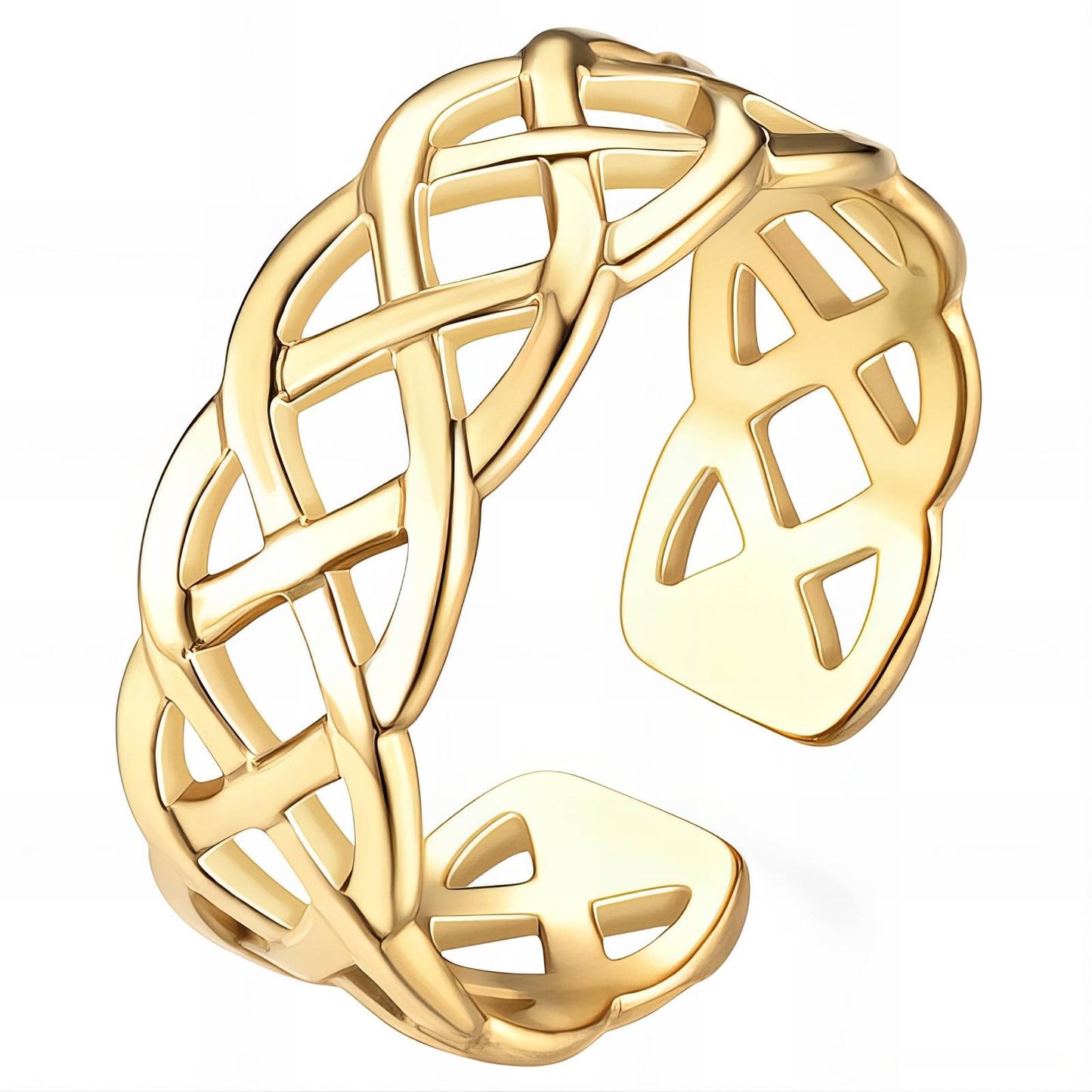 18K gold plated Stainless steel finger ring, Mashalla