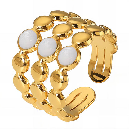 18K gold plated Stainless steel finger ring, Mashalla