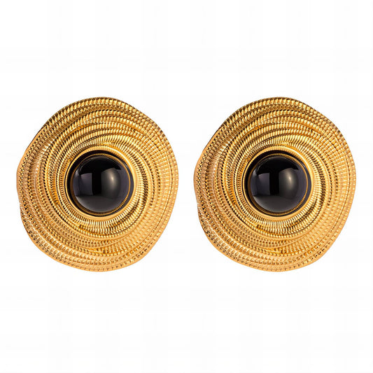 18K gold plated Stainless steel earrings, Mashalla