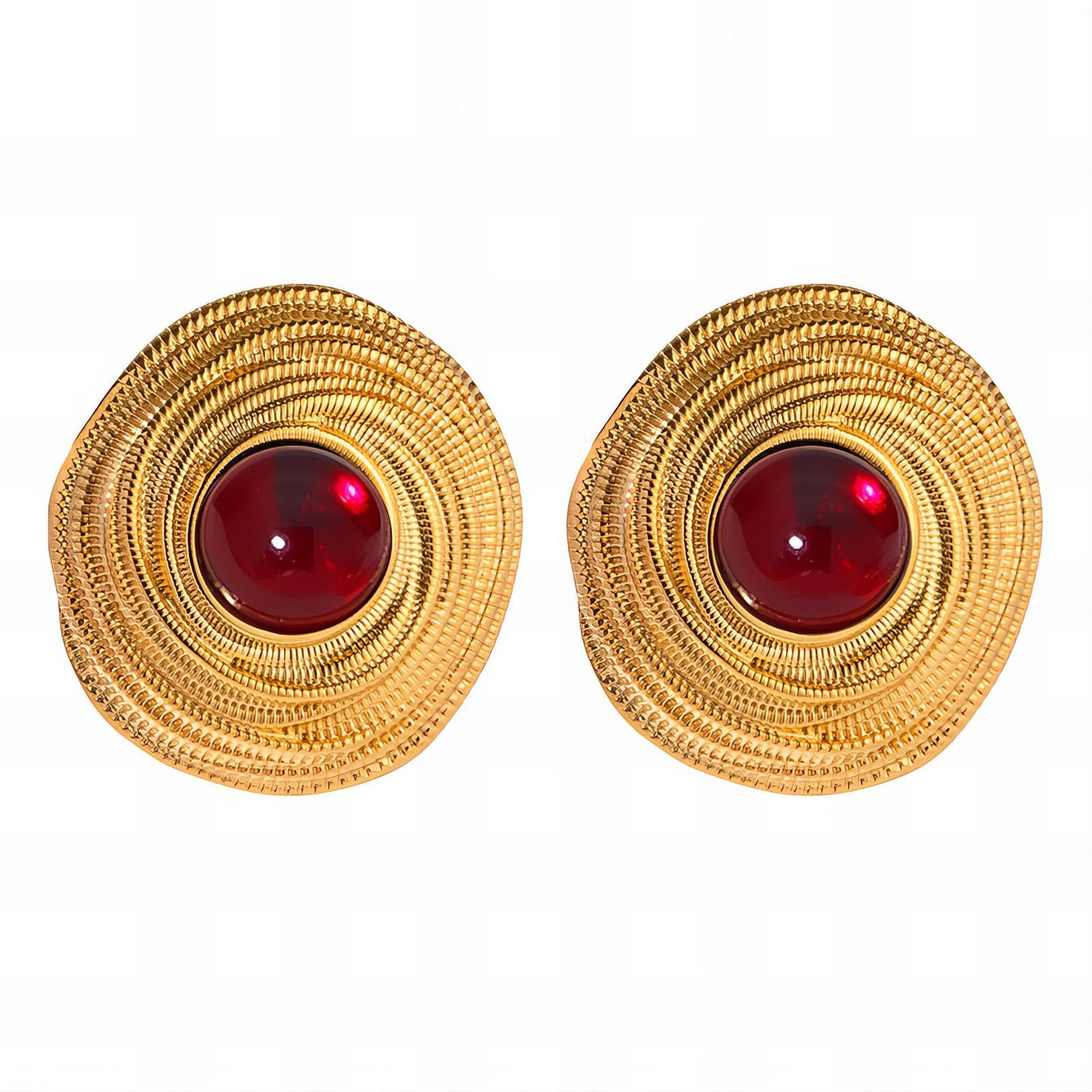 18K gold plated Stainless steel earrings, Mashalla