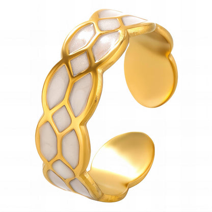 18K gold plated Stainless steel finger ring, Mashalla