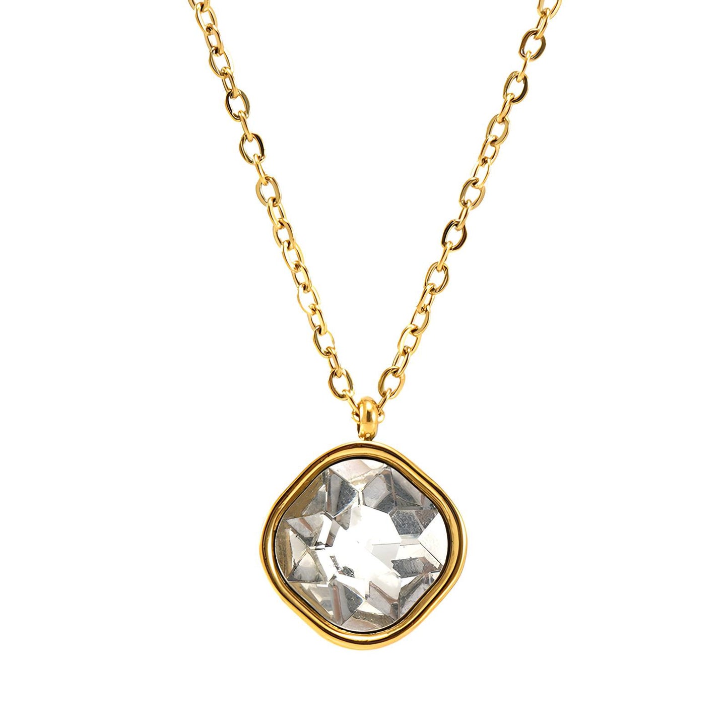 18K gold plated Stainless steel necklace, Mashalla