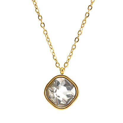 18K gold plated Stainless steel necklace, Mashalla