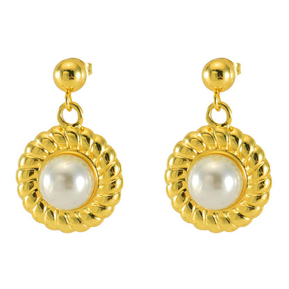 18K gold plated Stainless steel earrings, Mashalla