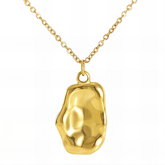 18K gold plated Stainless steel necklace, Mashalla