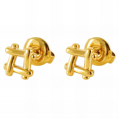 18K gold plated Stainless steel earrings, Mashalla