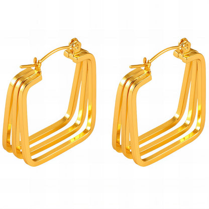 18K gold plated Stainless steel earrings, Mashalla