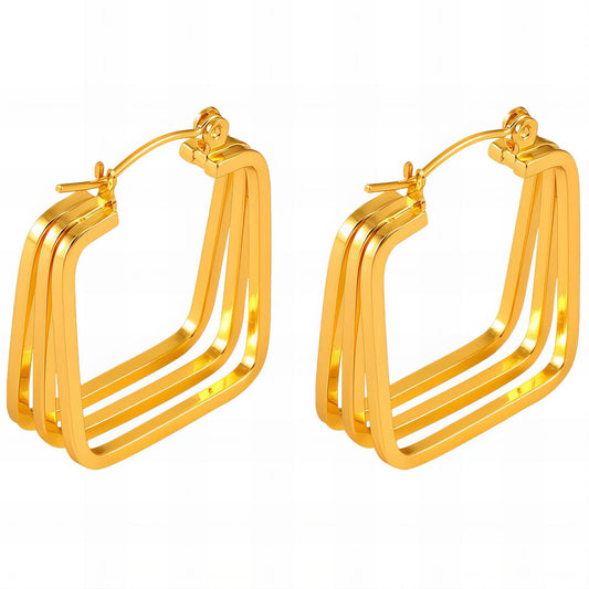 18K gold plated Stainless steel earrings, Mashalla