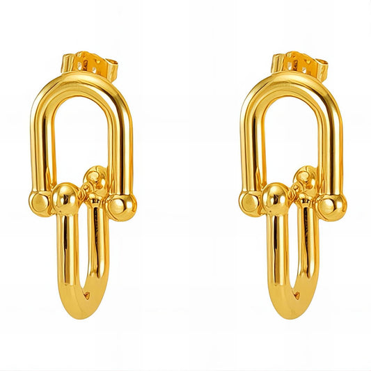 18K gold plated Stainless steel earrings, Mashalla