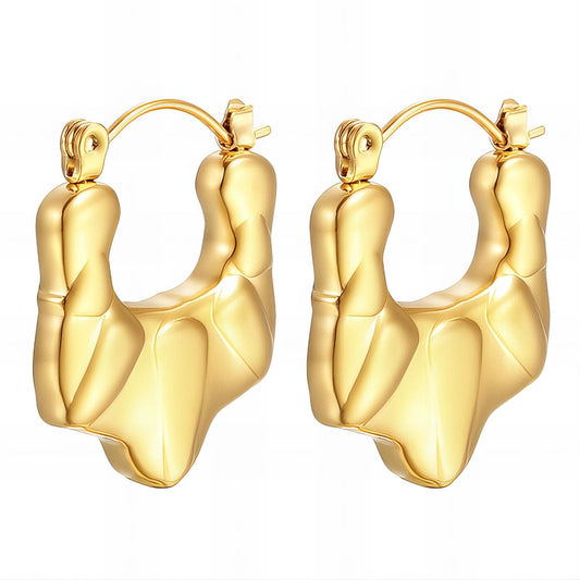 18K gold plated Stainless steel earrings, Mashalla