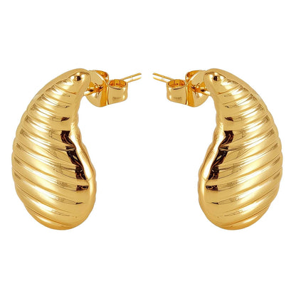 18K gold plated Stainless steel  Teardrops earrings, Mashalla