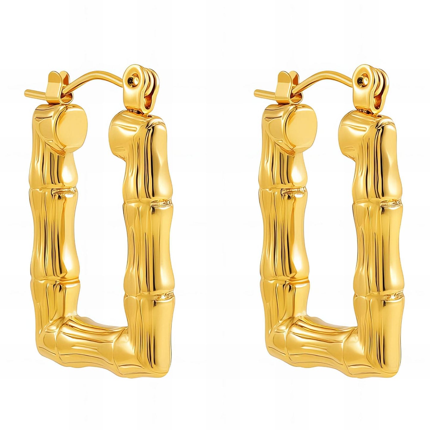 18K gold plated Stainless steel earrings, Mashalla