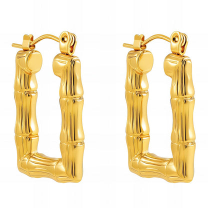 18K gold plated Stainless steel earrings, Mashalla