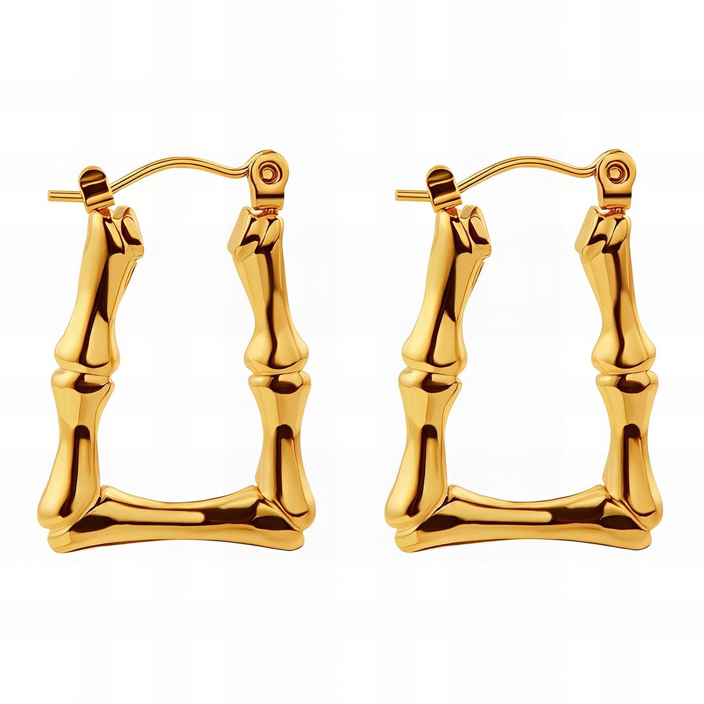 18K gold plated Stainless steel earrings, Mashalla