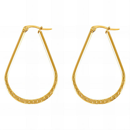 18K gold plated Stainless steel earrings, Mashalla