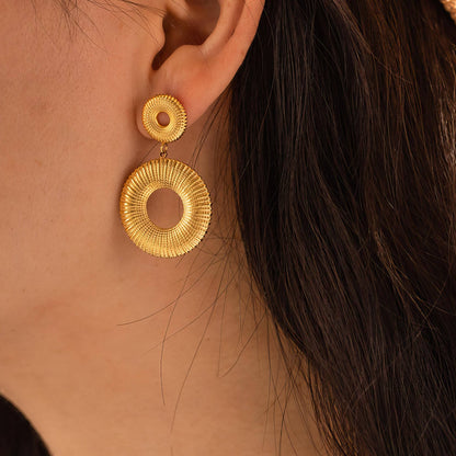 18K gold plated Stainless steel earrings, Mashalla