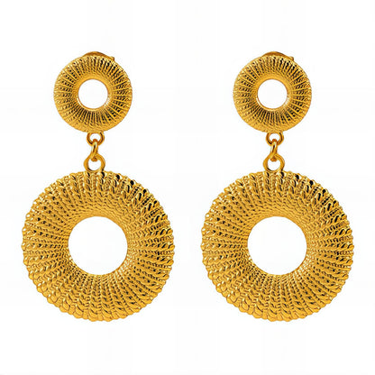 18K gold plated Stainless steel earrings, Mashalla