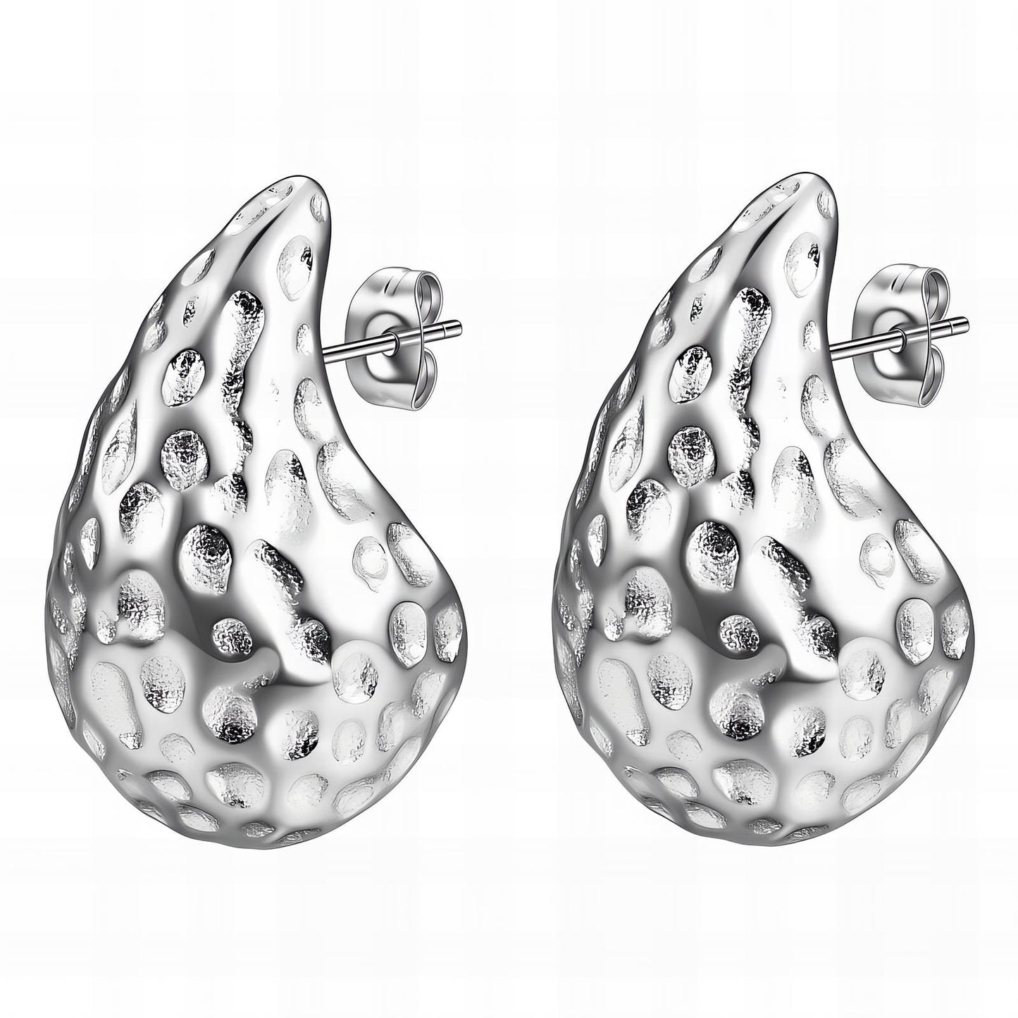 Stainless steel  Teardrops earrings, Mashalla