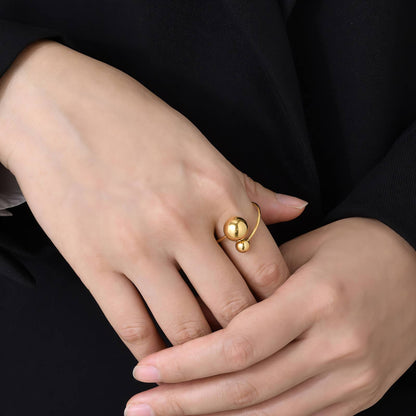 18K gold plated Stainless steel finger ring, Mashalla