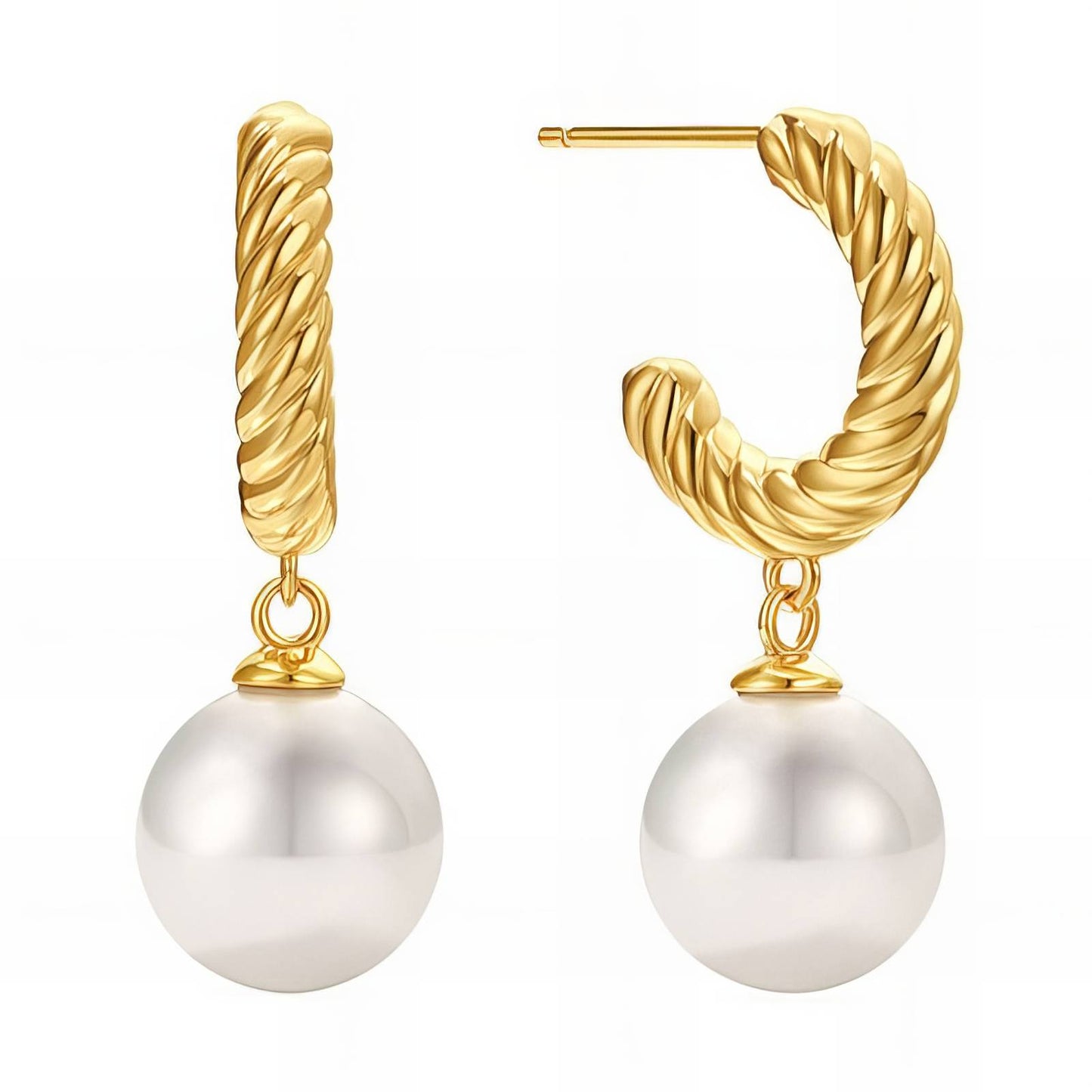 18K gold plated Stainless steel earrings, Mashalla