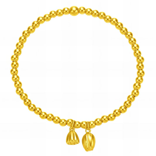 18K gold plated Stainless steel  Flowers bracelet, Mashalla