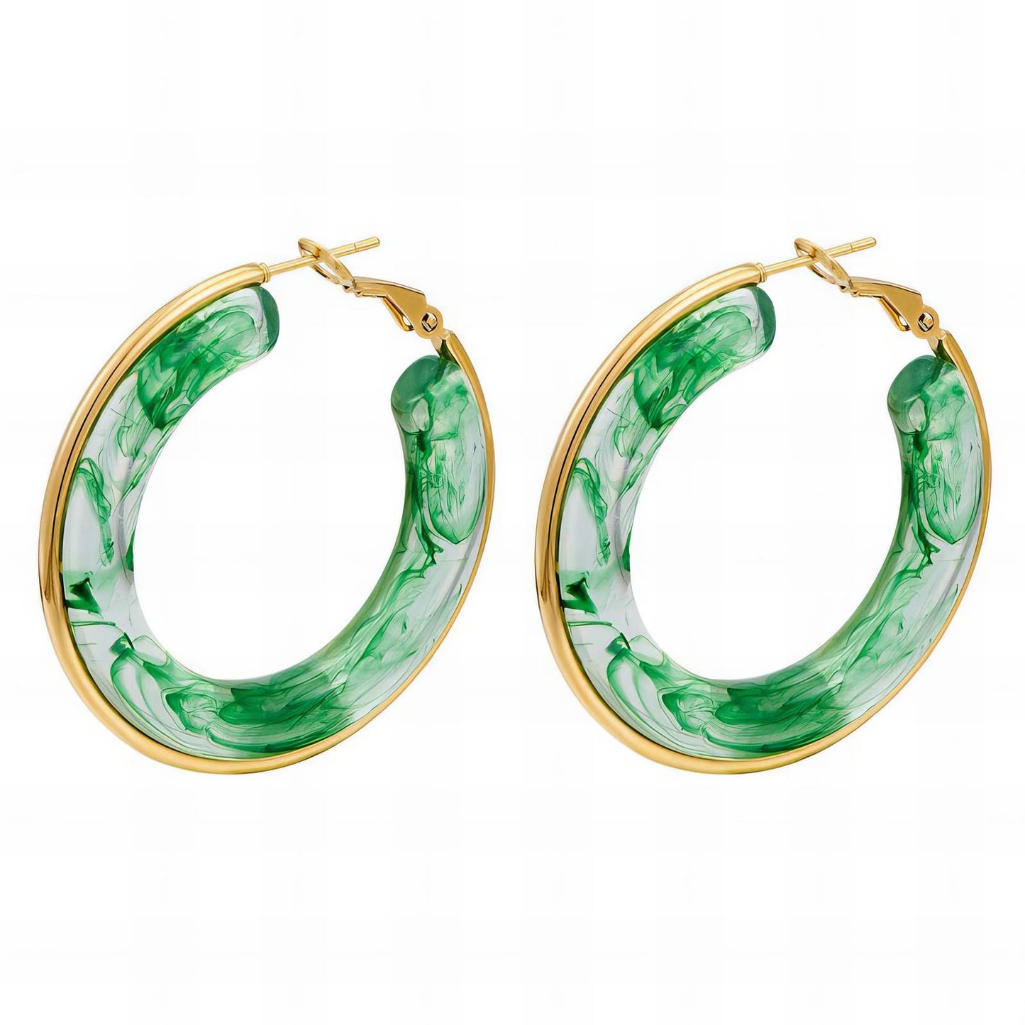 18K gold plated Stainless steel earrings, Mashalla