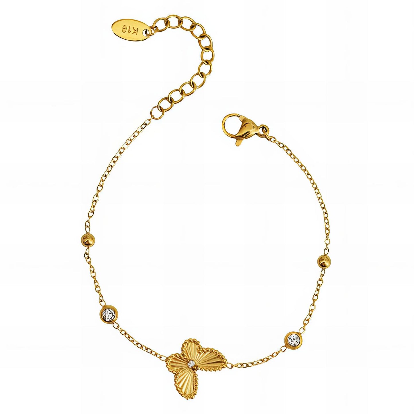 18K gold plated Stainless steel  butterfly bracelet, Mashalla