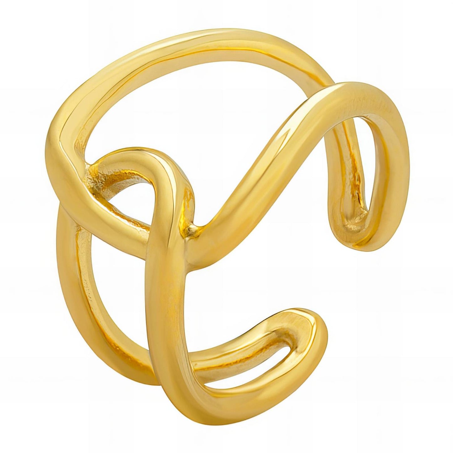 18K gold plated Stainless steel finger ring, Mashalla