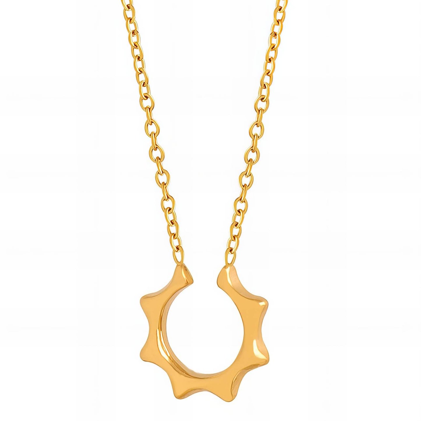 18K gold plated Stainless steel necklace, Mashalla