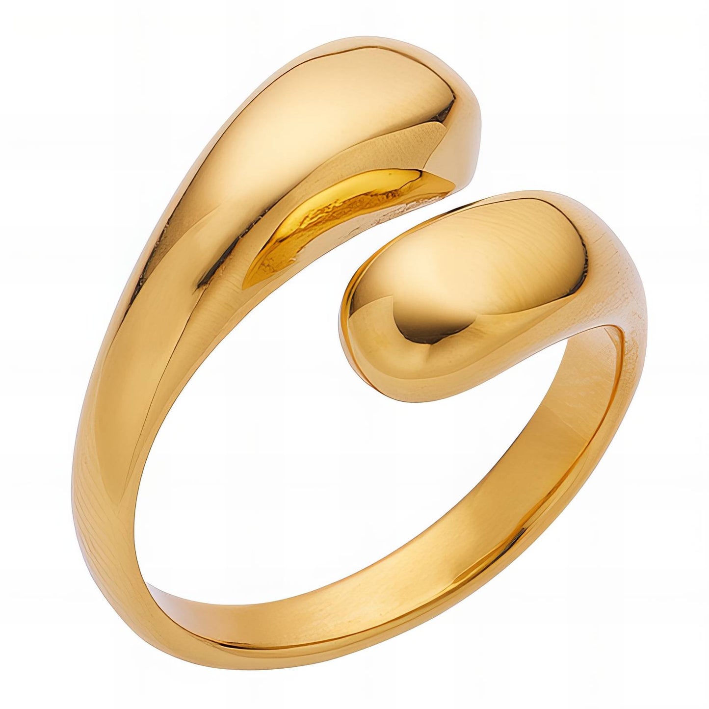 18K gold plated Stainless steel finger ring, Mashalla