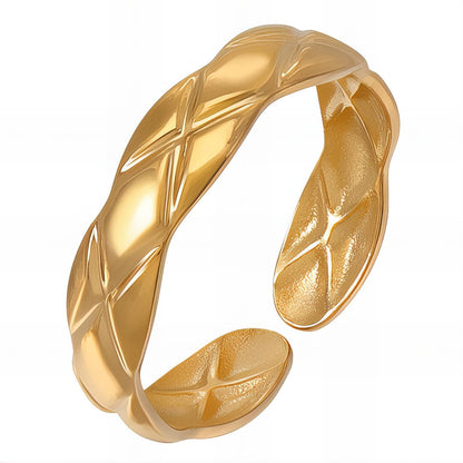 18K gold plated Stainless steel finger ring, Mashalla