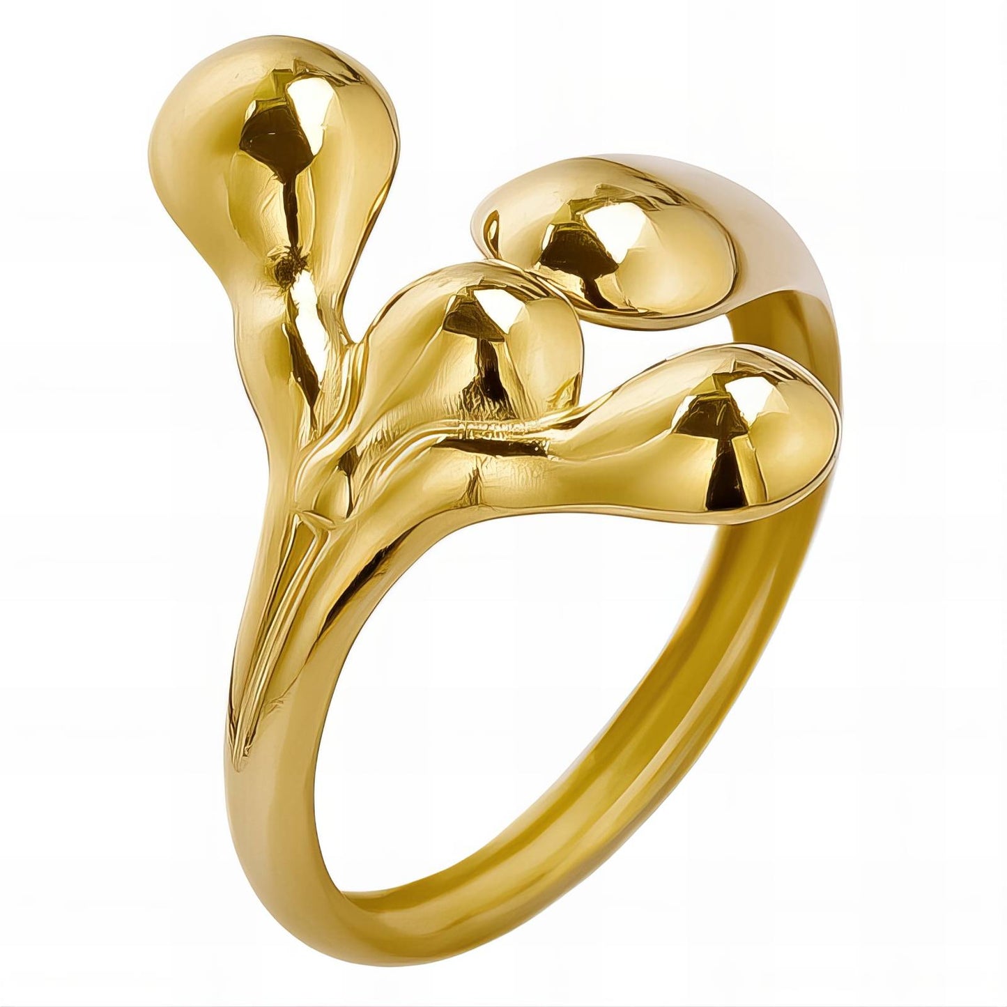 18K gold plated Stainless steel finger ring, Mashalla