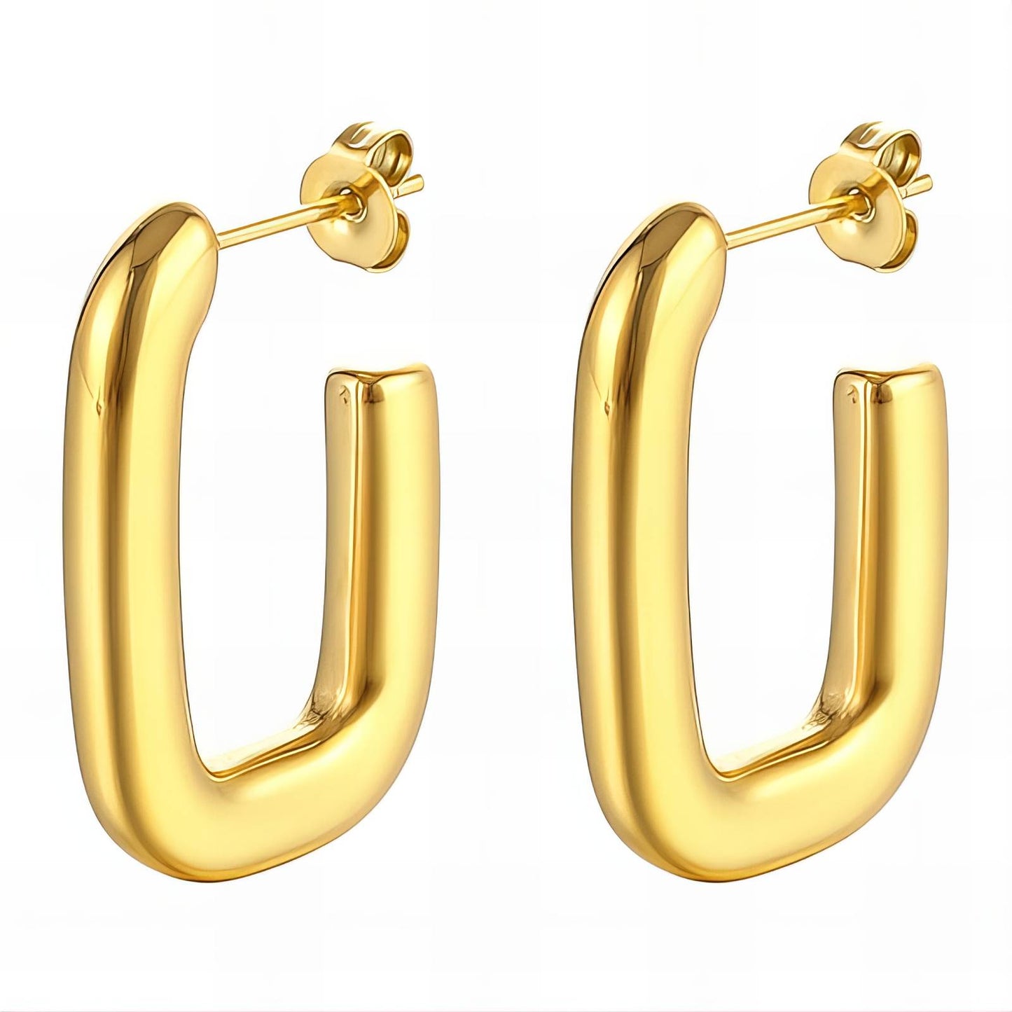 18K gold plated Stainless steel earrings, Mashalla