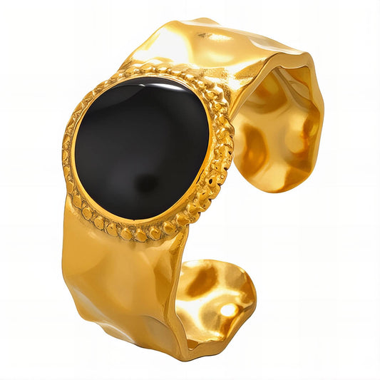 18K gold plated Stainless steel finger ring, Mashalla