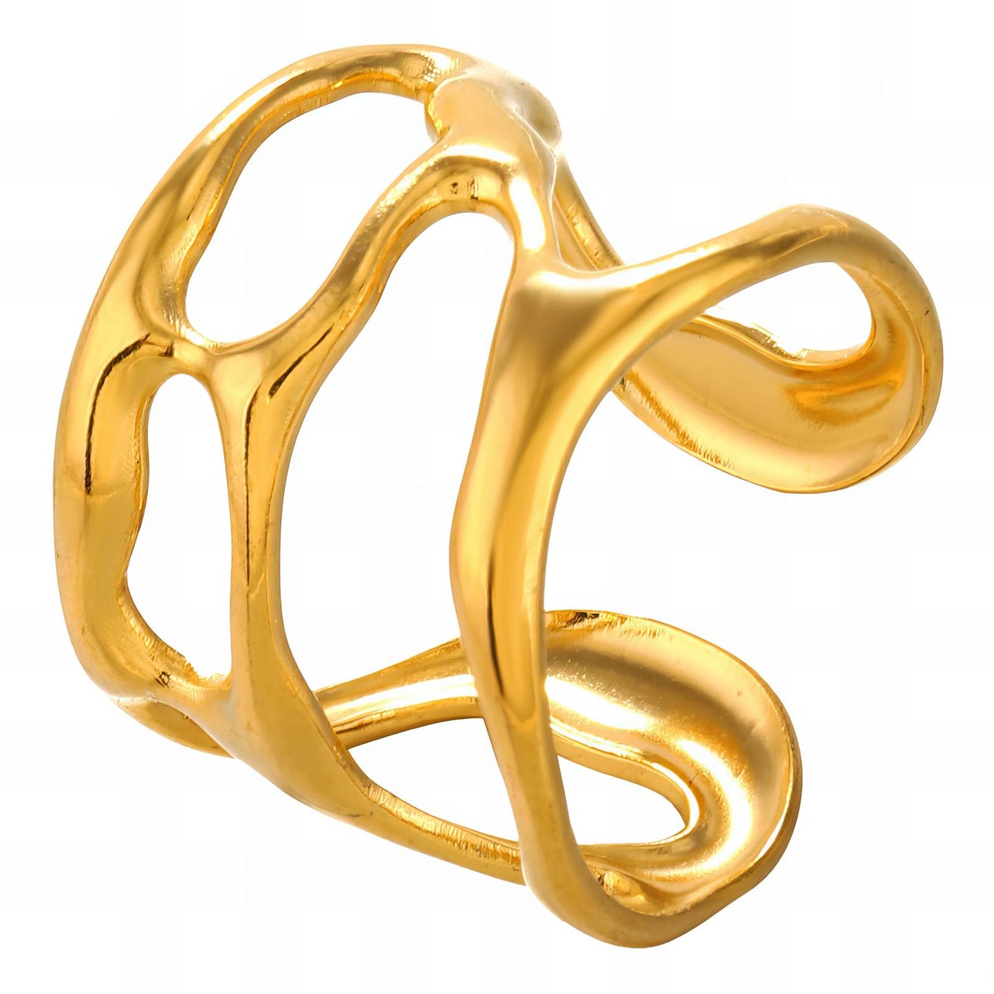 18K gold plated Stainless steel finger ring, Mashalla