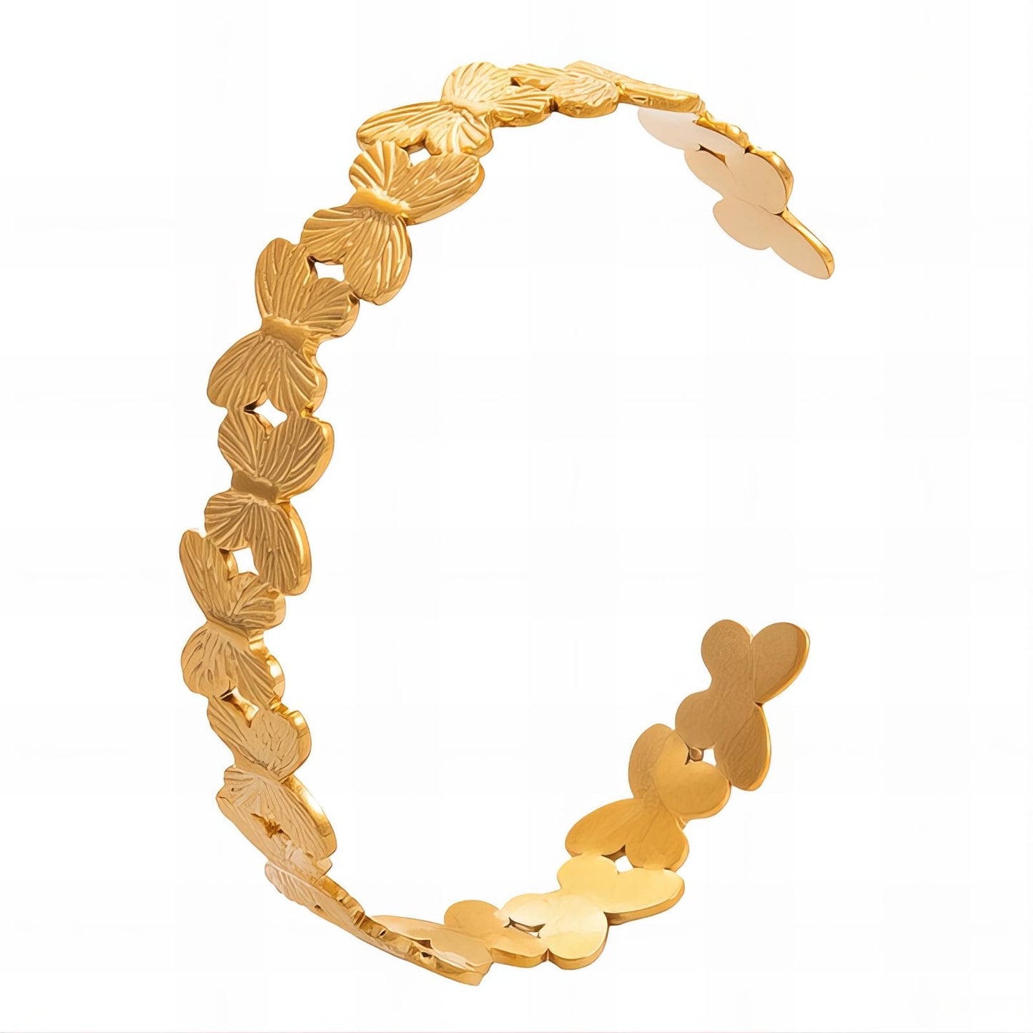 18K gold plated Stainless steel  Butterflies bracelet, Mashalla