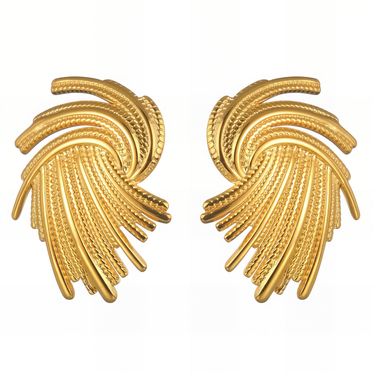 18K gold plated Stainless steel earrings, Mashalla