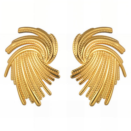 18K gold plated Stainless steel earrings, Mashalla