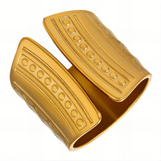 18K gold plated Stainless steel finger ring, Mashalla