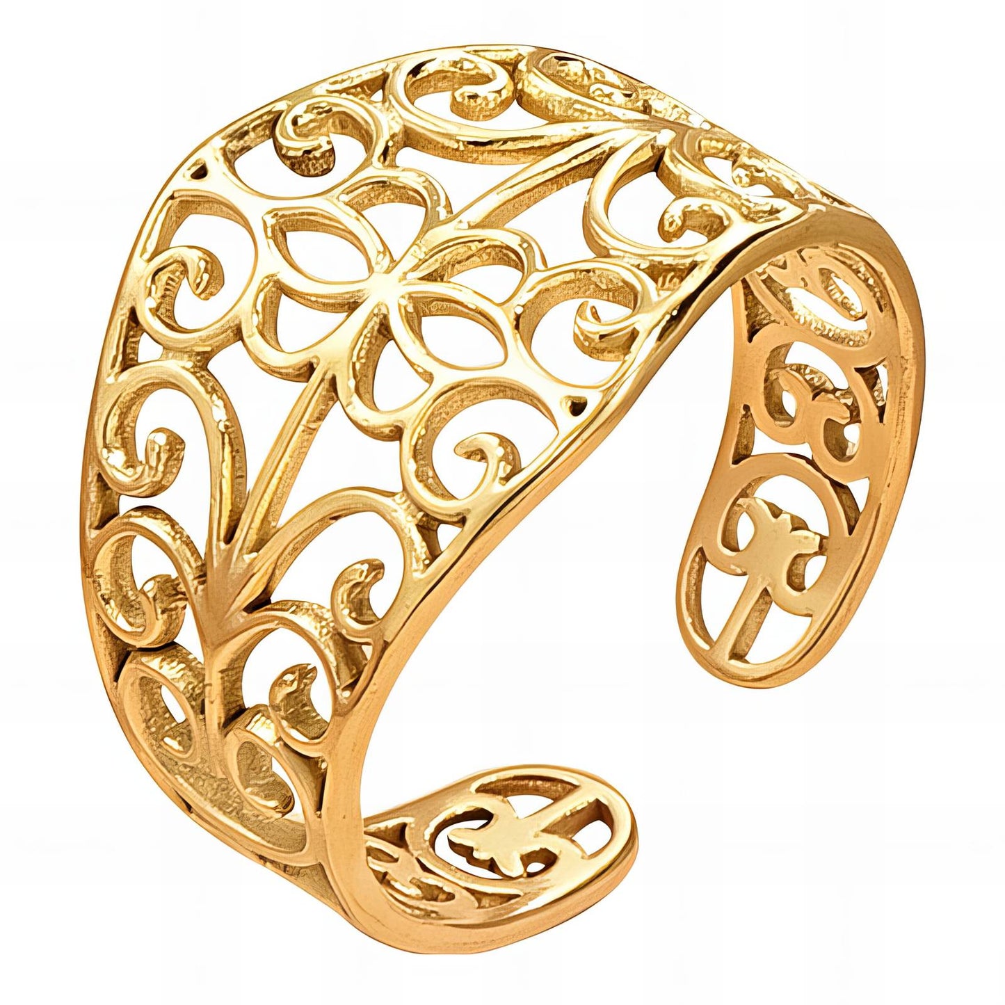 18K gold plated Stainless steel finger ring, Mashalla