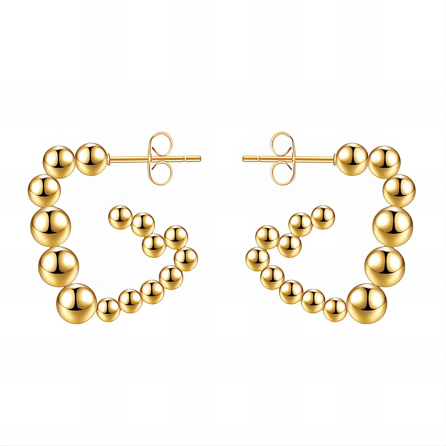 18K gold plated Stainless steel earrings, Mashalla