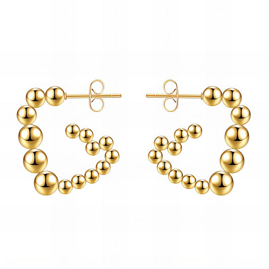 18K gold plated Stainless steel earrings, Mashalla