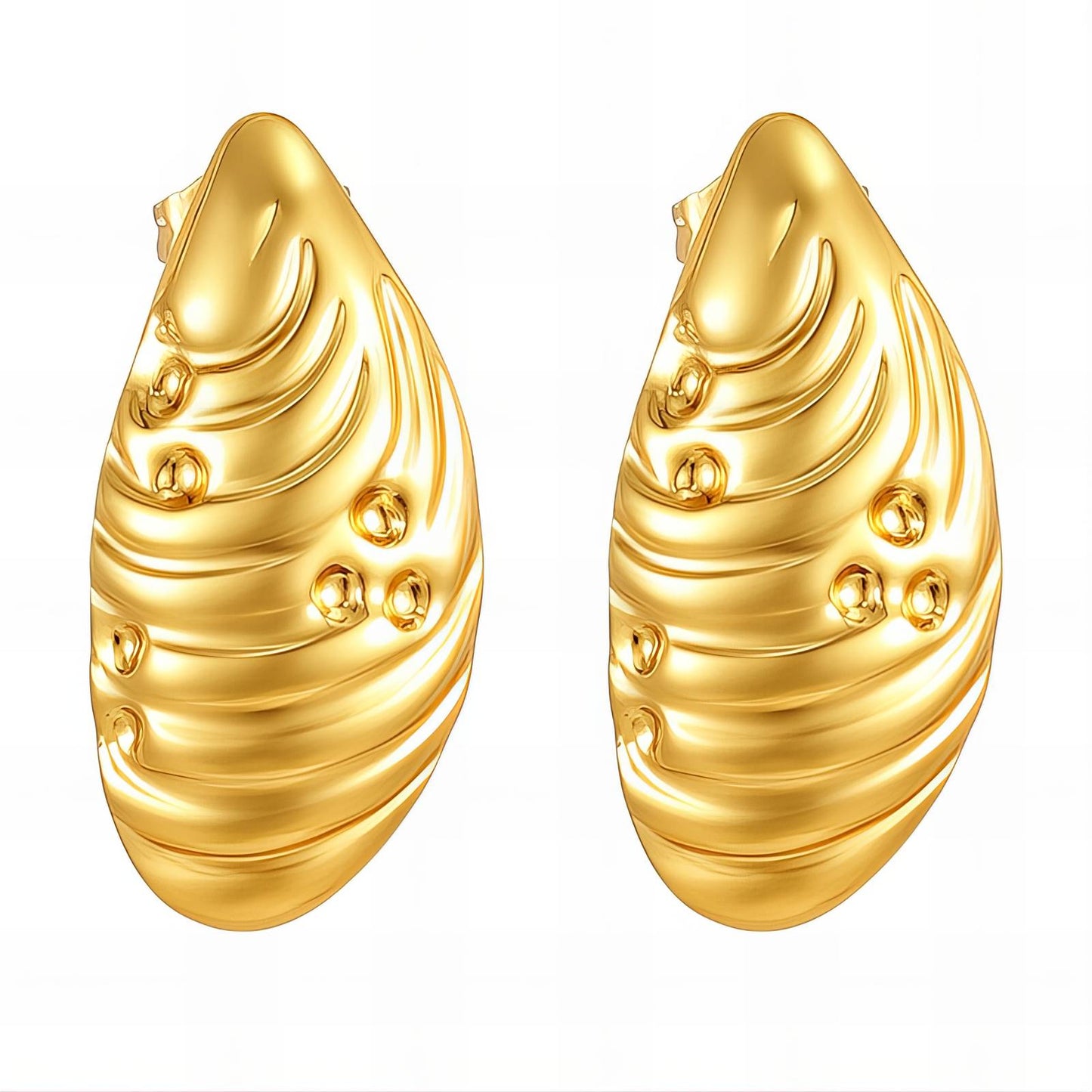 18K gold plated Stainless steel  Teardrops earrings, Mashalla