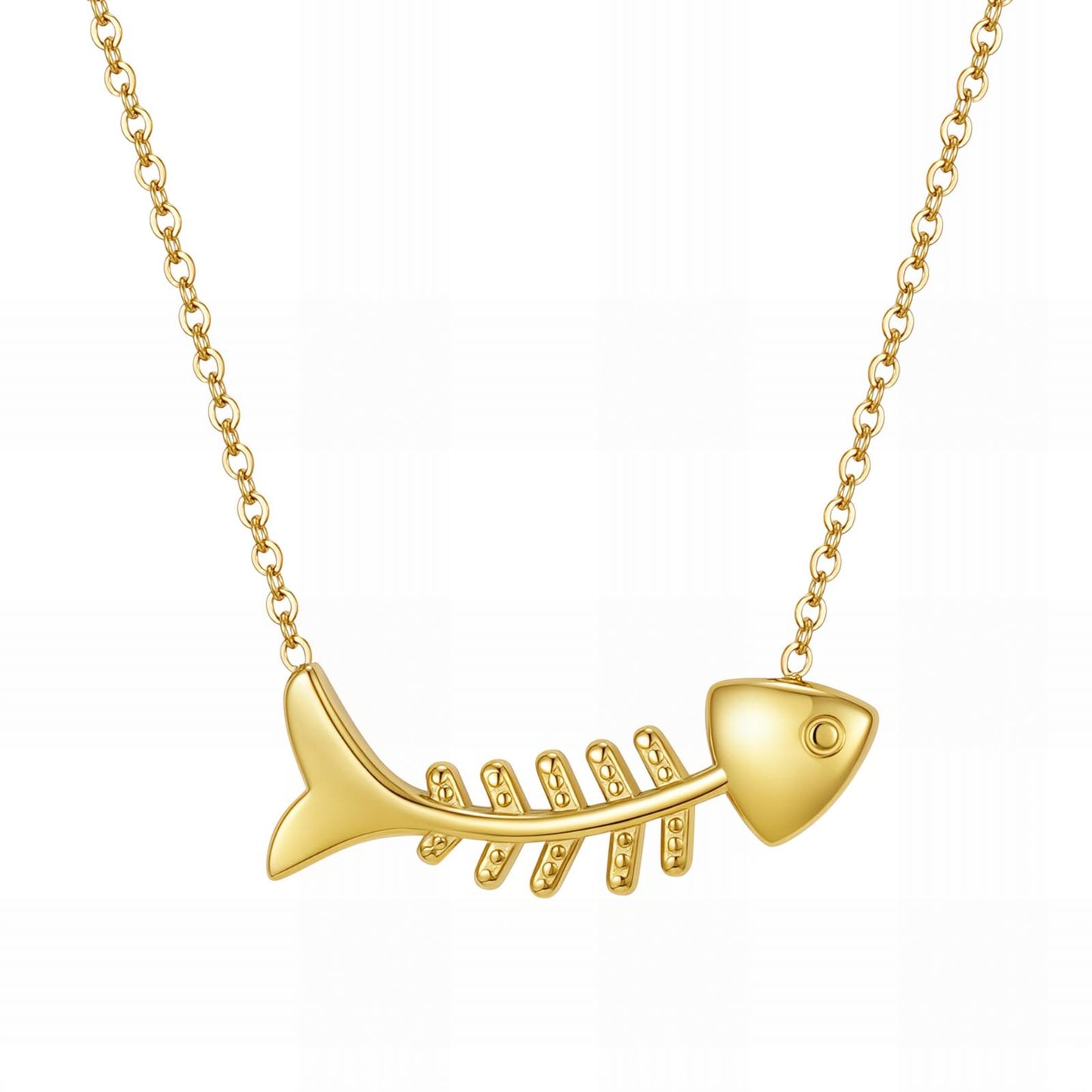 18K gold plated Stainless steel necklace, Mashalla